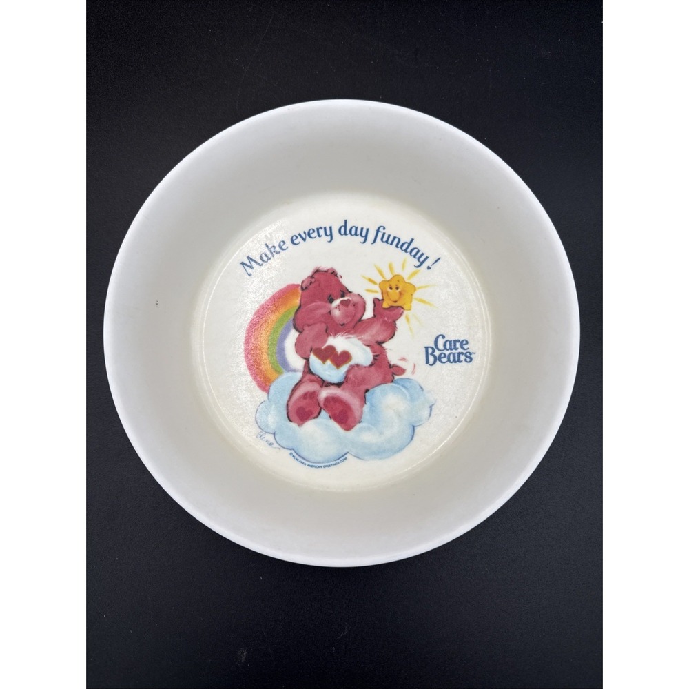 Vintage 1983 Care Bears Bowl Love-A-Lot Bear American Greetings Silite Melamine